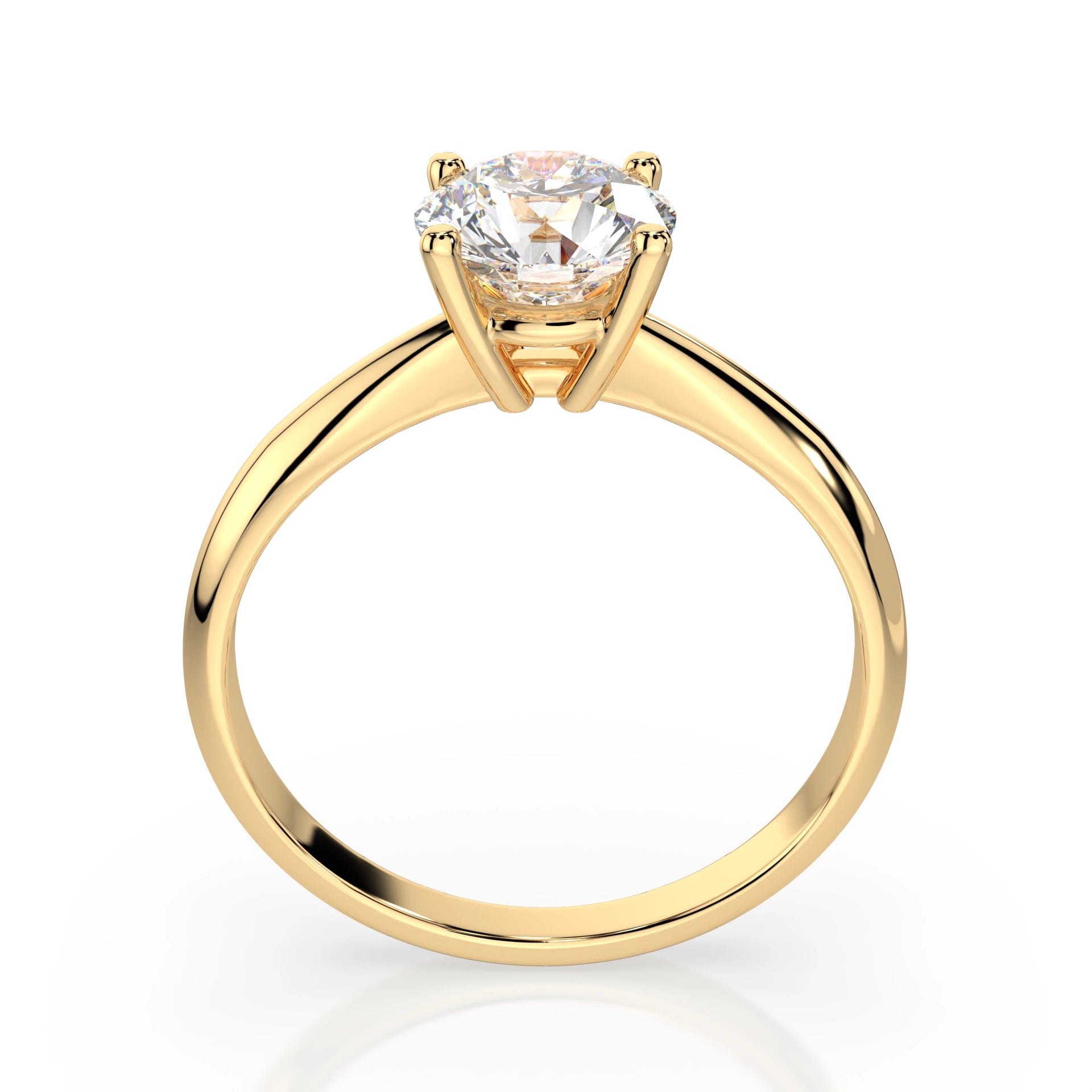 Solitaire Ring (Round), 1.0 ct — 101-10021(6.5)