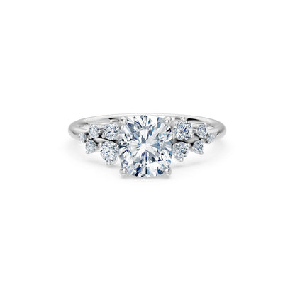 Cushion Lab Grown Diamond Classic Pave Eternity Ring 2.0ct by Qutahia Jewellery