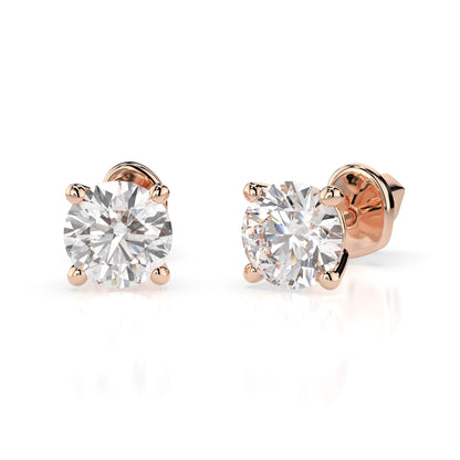 Solitaire Butterfly Earring (Round), 1.0 ct — 102-10012/1(5.1)