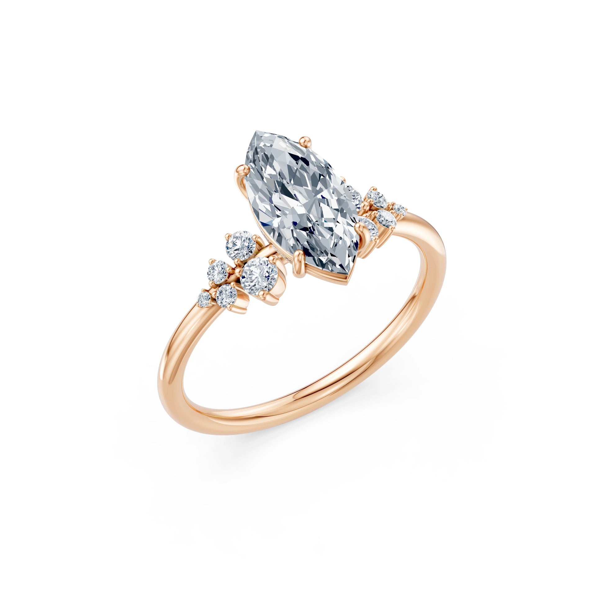 Marquise Lab Grown Diamond Classic Pave Eternity Ring 1.5ct by Qutahia Jewellery