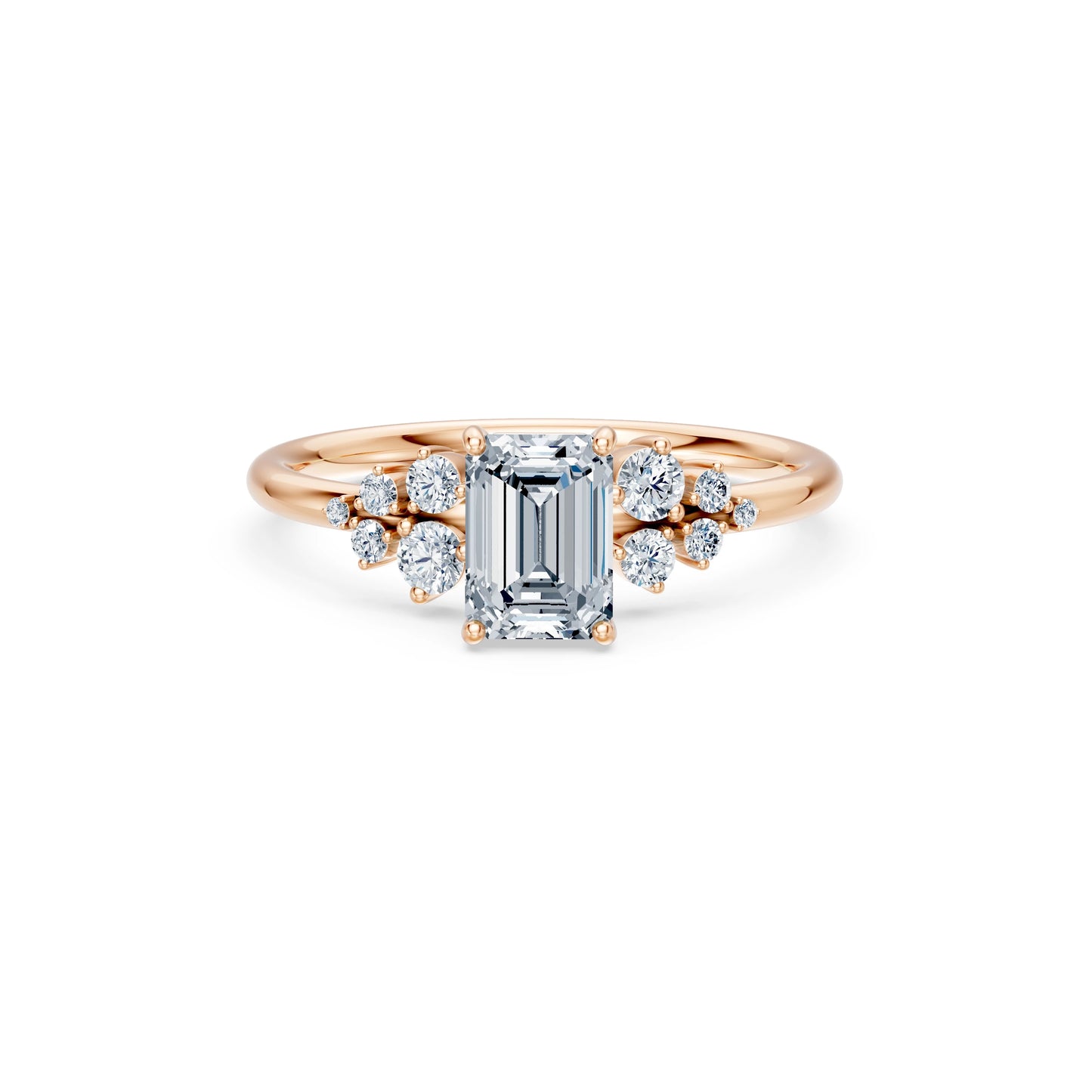 Emerald Lab Grown Diamond Classic Pave Eternity Ring 1.0ct by Qutahia Jewellery