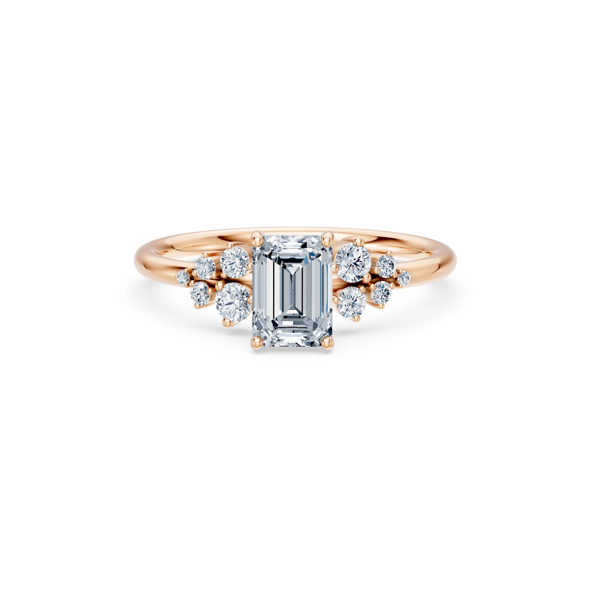 Emerald Lab Grown Diamond Classic Pave Eternity Ring 1.0ct by Qutahia Jewellery
