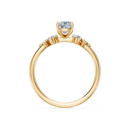 Cushion Lab Grown Diamond Classic Pave Eternity Ring 1.0ct by Qutahia Jewellery