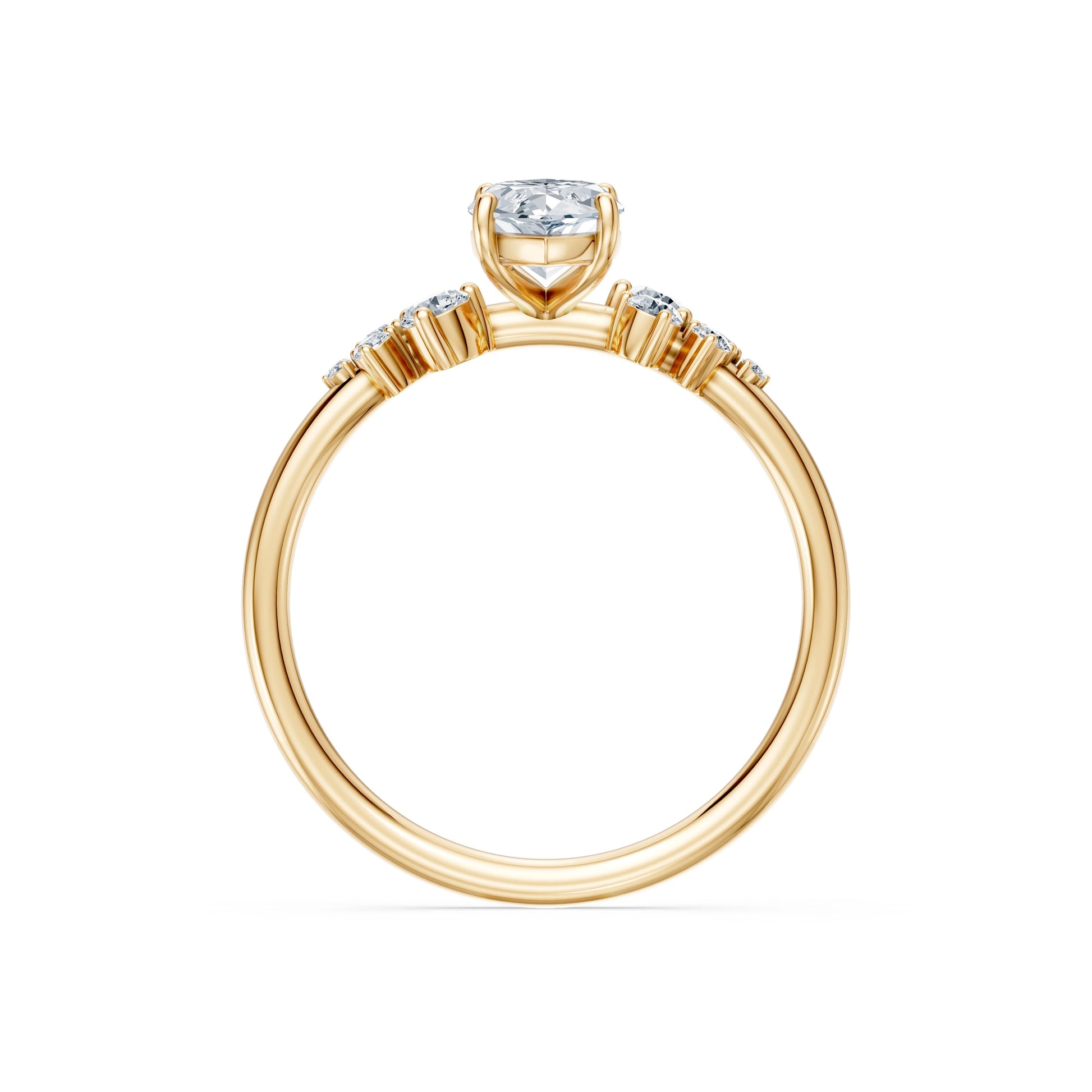 Marquise Lab Grown Diamond Classic Pave Eternity Ring 1.0ct by Qutahia Jewellery