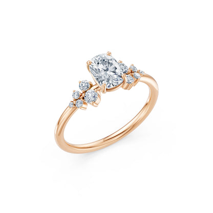 Cushion Lab Grown Diamond Classic Pave Eternity Ring 1.0ct by Qutahia Jewellery