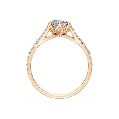 Cushion Lab Grown Diamond Micro Pave Eternity Ring 1.5ct by Qutahia Jewellery