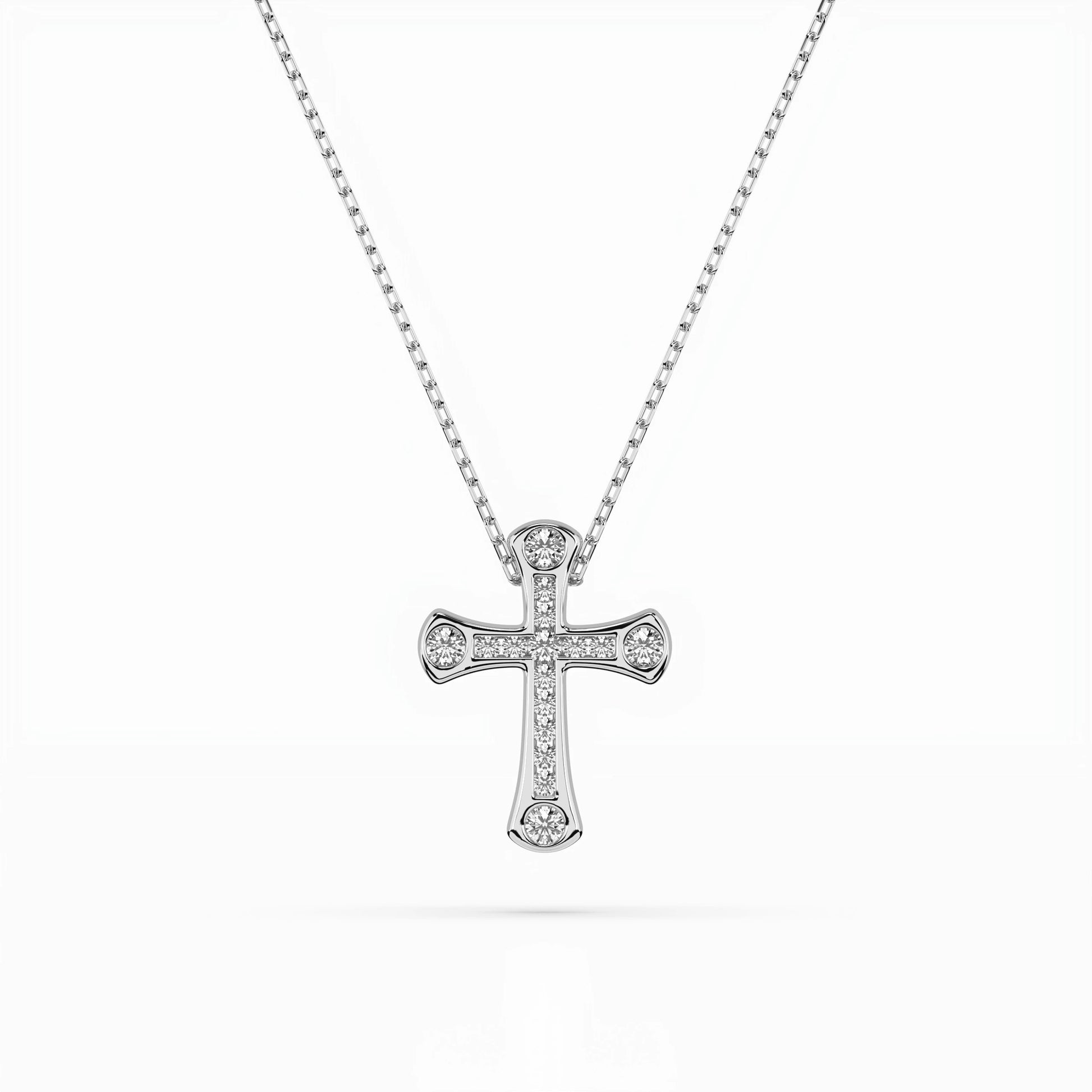 Minimalism Necklace (Round), 0.06 ct — 104-10009