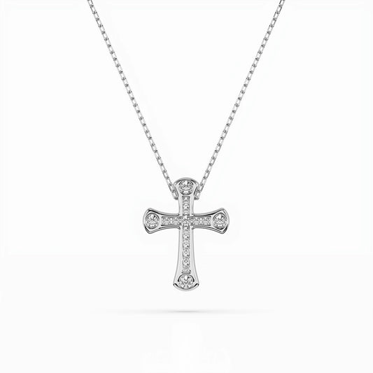 Minimalism Necklace (Round), 0.06 ct — 104-10009