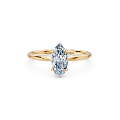 Marquise Lab Grown Diamond Micro Pave Engagement Ring 1.0ct by Qutahia Jewellery