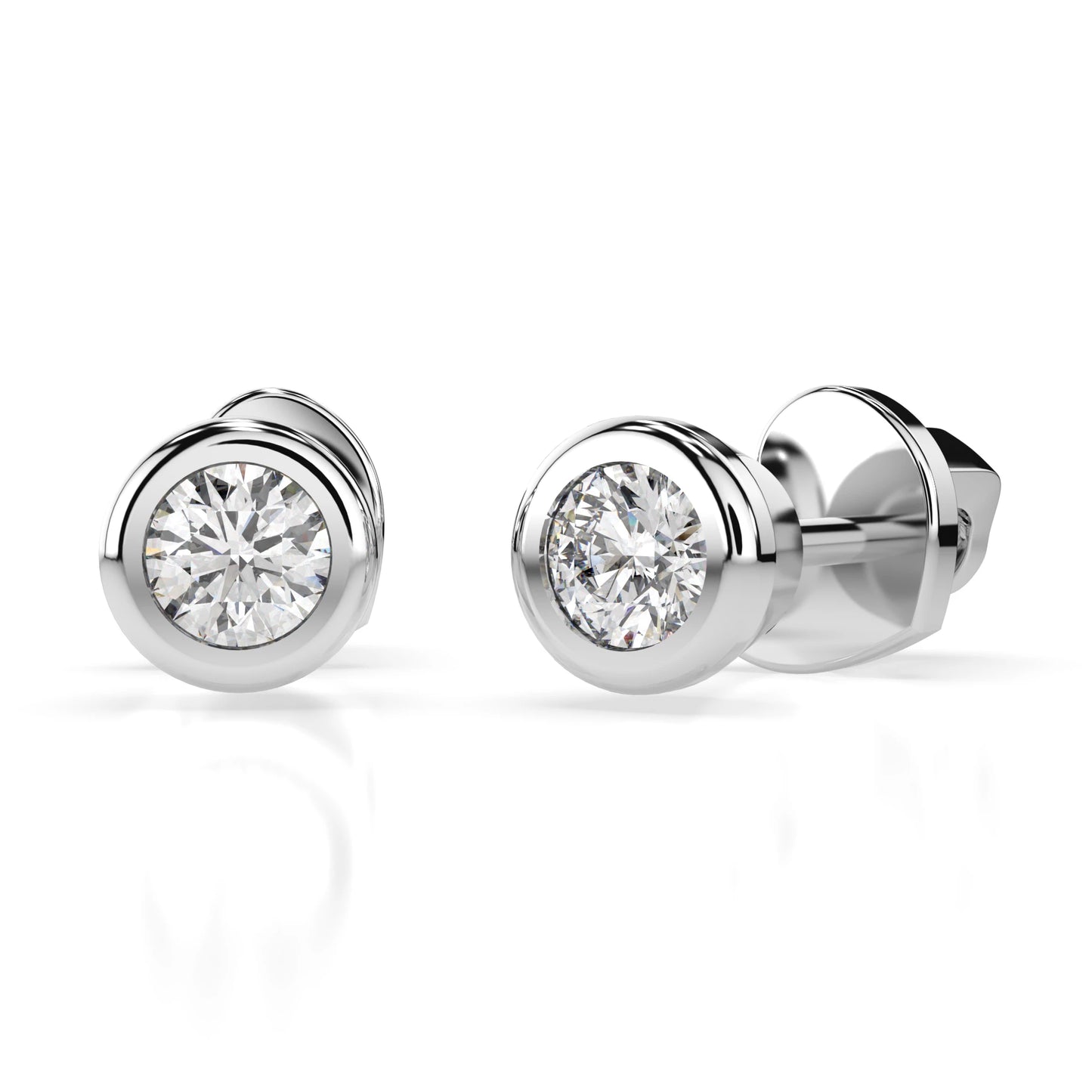 Solitaire Butterfly Earring (Round), 0.3 ct — 102-10010(3.4)
