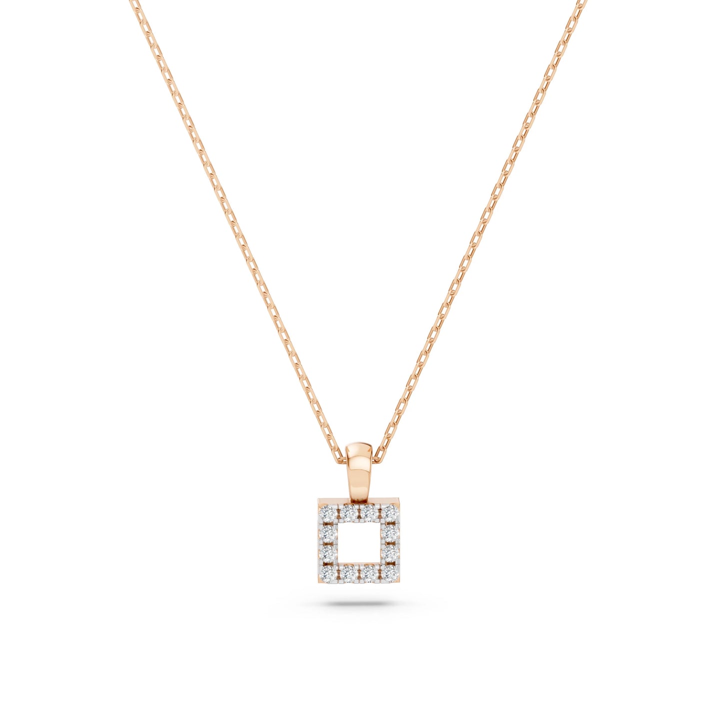 Minimalism Necklace (Round), 0.06 ct — 104-10079