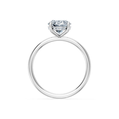 Oval Lab Grown Diamond Micro Pave Engagement Ring 2.0ct by Qutahia Jewellery