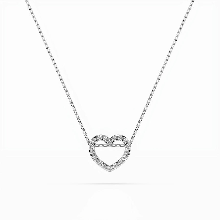 Delicate Diamond Necklace Round 0.09ct by Qutahia Jewellery