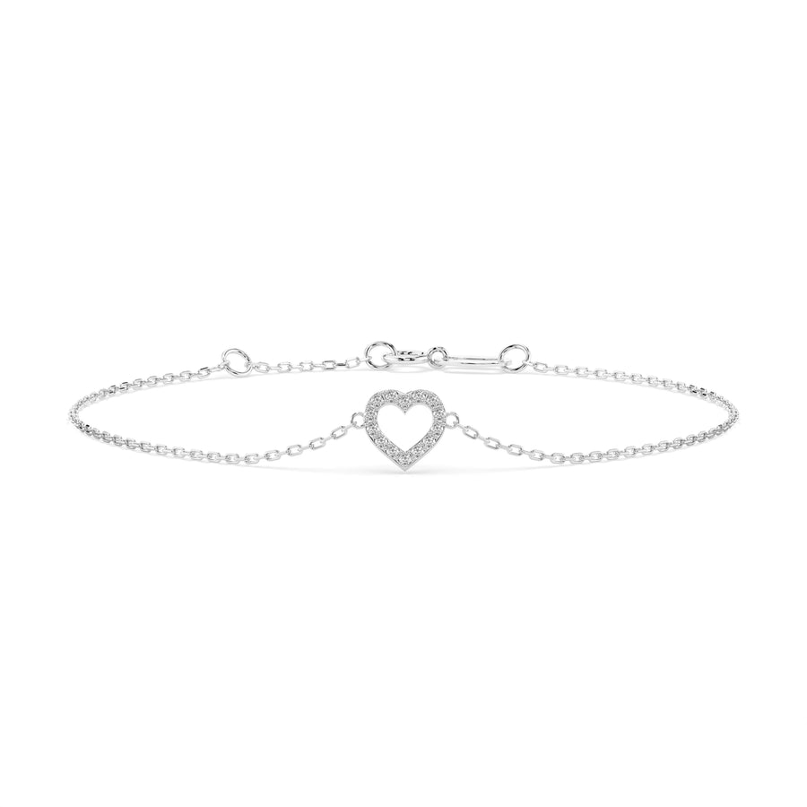 Diamond Bracelet Gold Round 0.07ct by Qutahia Jewellery