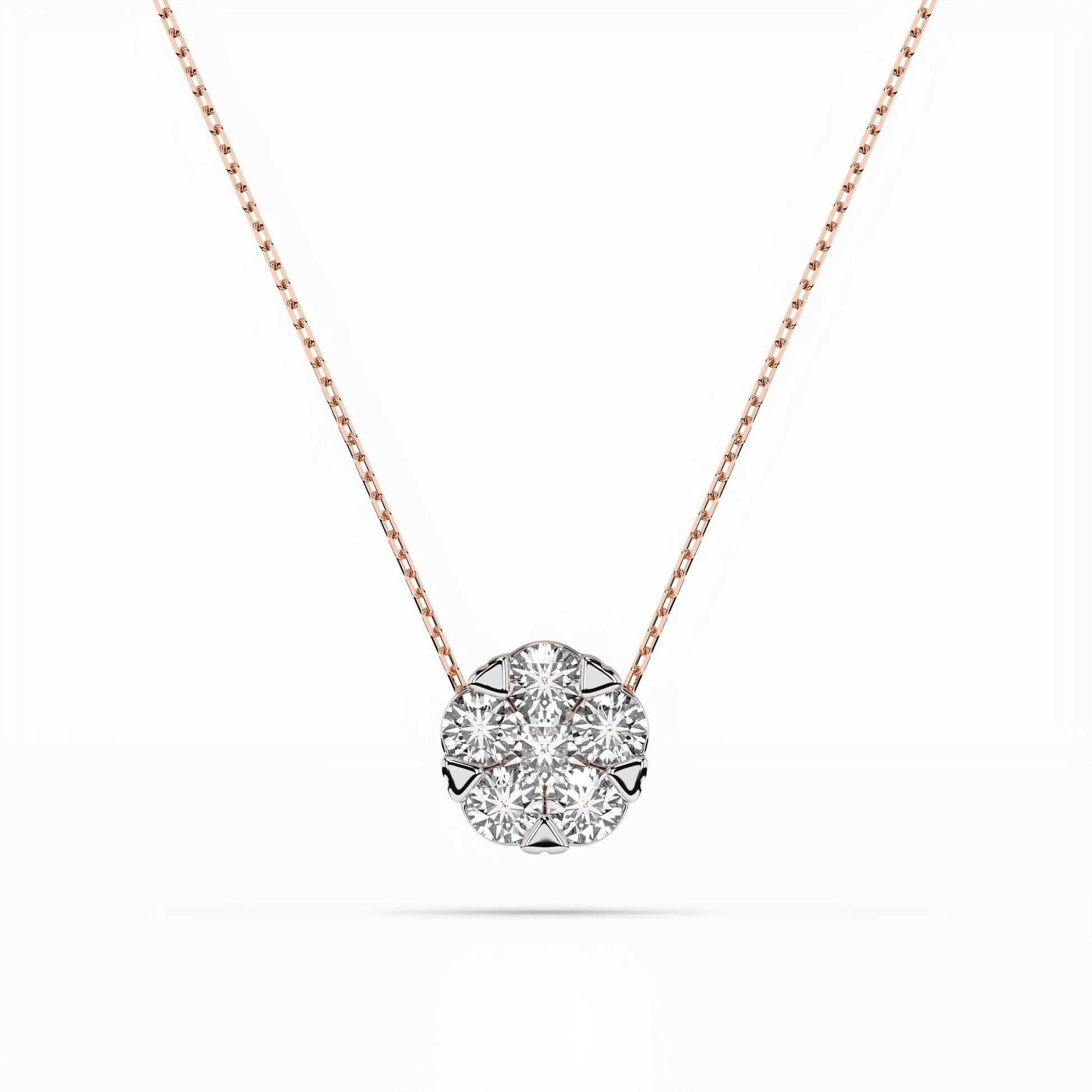Illusion Necklace (Round), 0.1 ct — 104-10033(3.0)