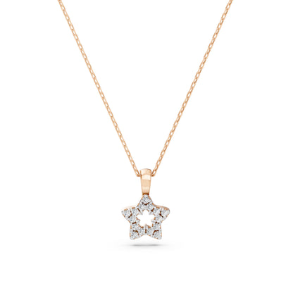 Minimalism Necklace (Round), 0.08 ct — 104-10078