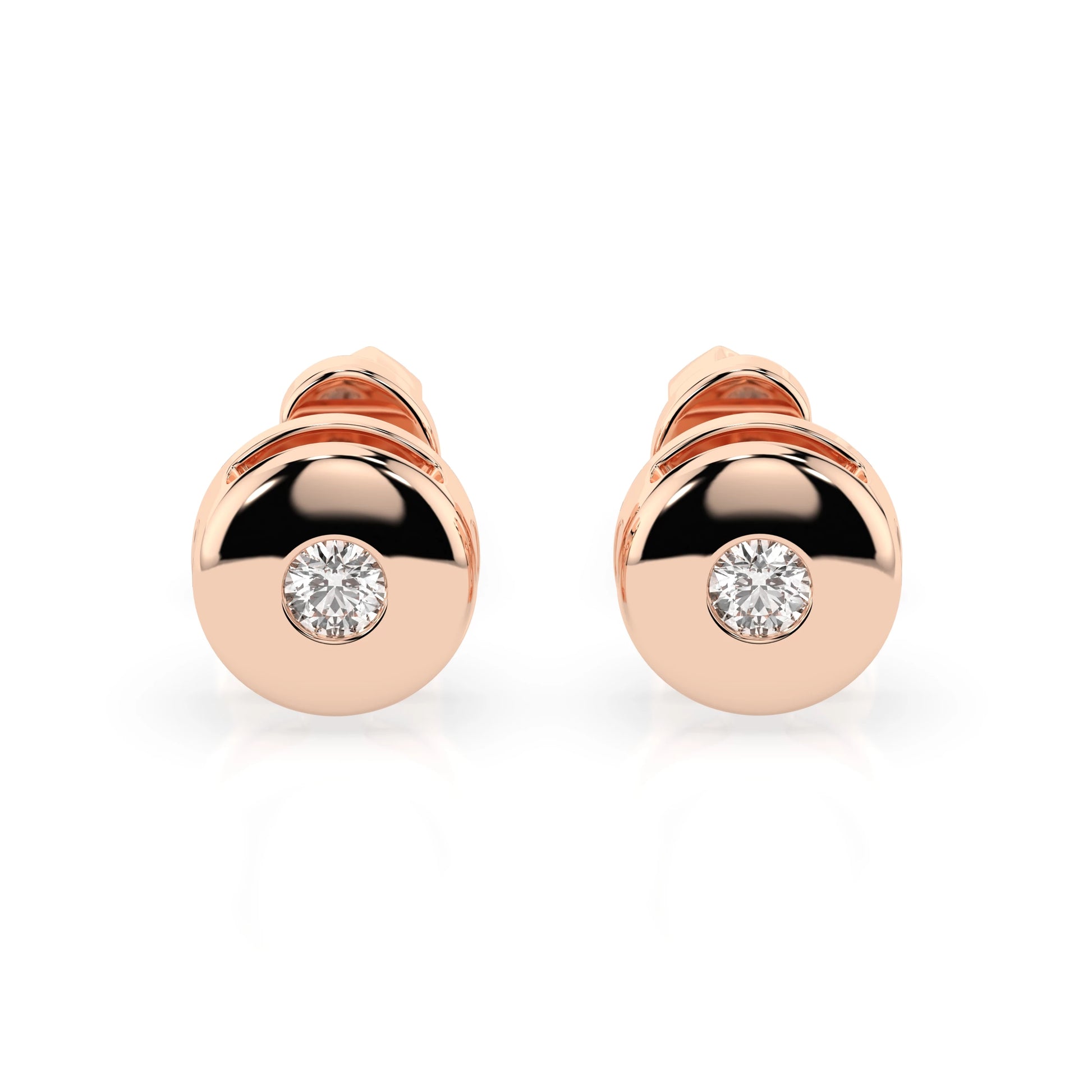Solitaire Butterfly Earring (Round), 0.08 ct — 102-10048