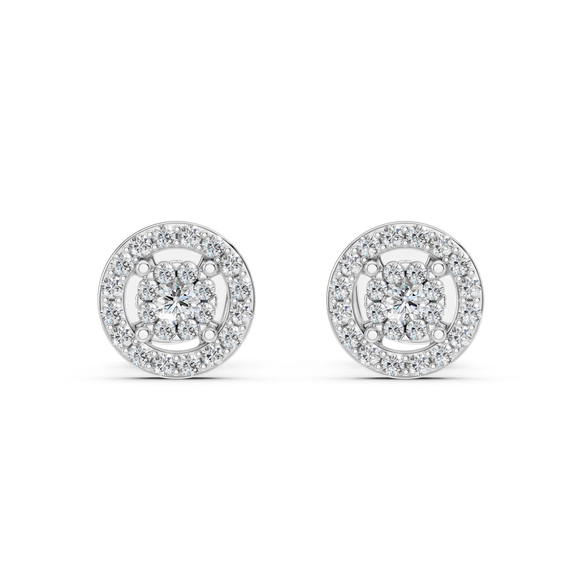 Illusion Earring (Round), 0.06 ct — 102-10018(2.0)