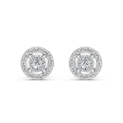 Illusion Earring (Round), 0.06 ct — 102-10018(2.0)