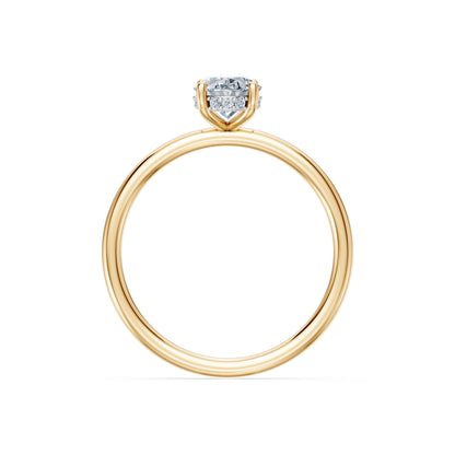 Oval Lab Grown Diamond Micro Pave Engagement Ring 1.0ct by Qutahia Jewellery