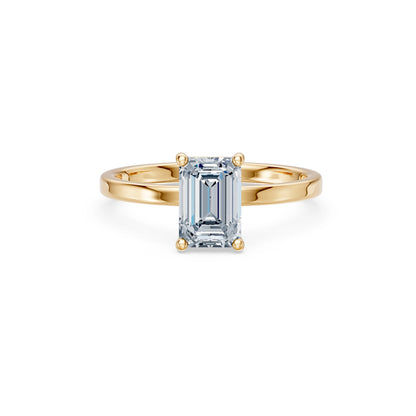 Emerald Lab Grown Diamond Solitaire Engagement Ring 1.5ct by Qutahia Jewellery