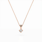 Solitaire Necklace (Round), 0.08 ct — 104-10014(2.7)