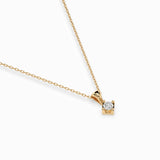 Solitaire Necklace (Round), 0.08 ct — 104-10014(2.7)