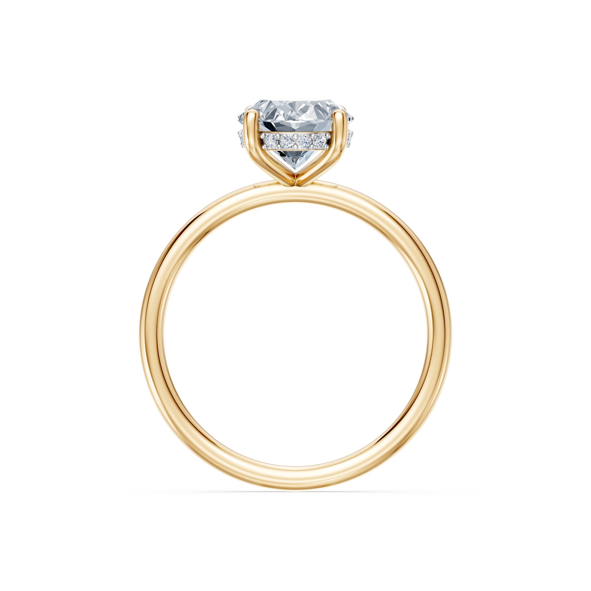 Oval Lab Grown Diamond Micro Pave Engagement Ring 2.0ct by Qutahia Jewellery