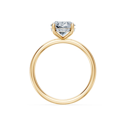 Oval Lab Grown Diamond Micro Pave Engagement Ring 2.0ct by Qutahia Jewellery