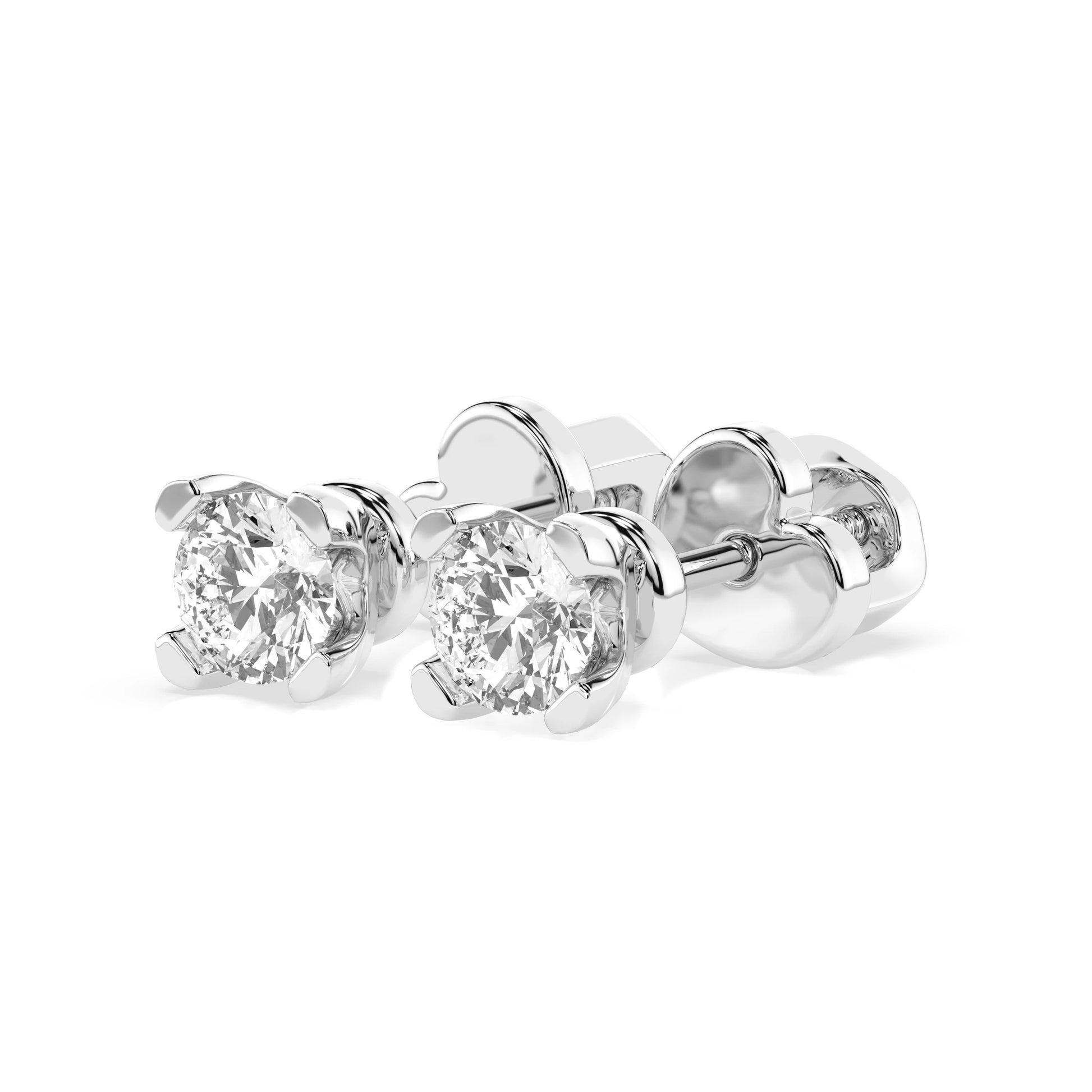 Solitaire Butterfly Earring (Round), 0.6 ct — 102-10089/2(4.2)
