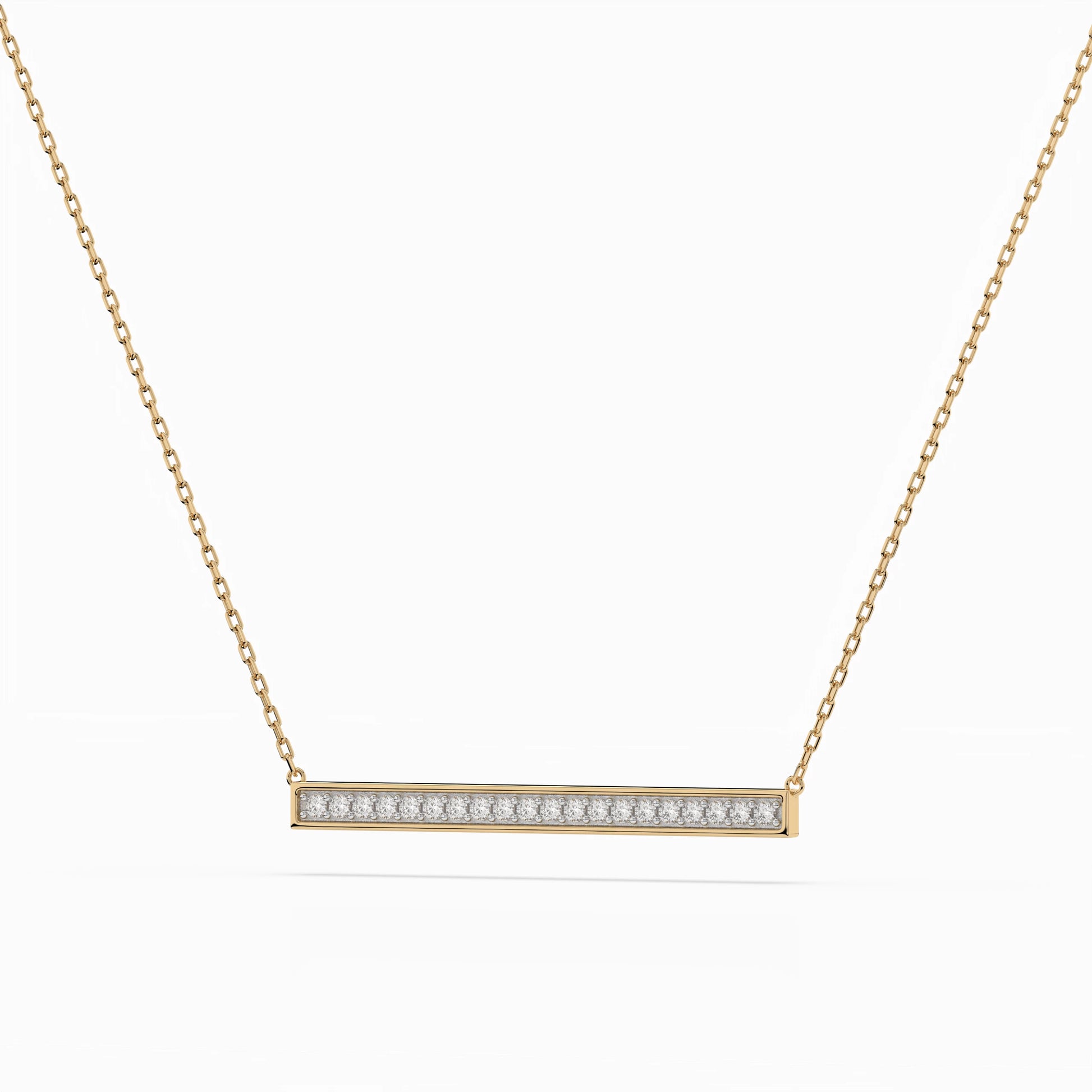 Minimalism Necklace (Round), 0.12 ct — 104-10024