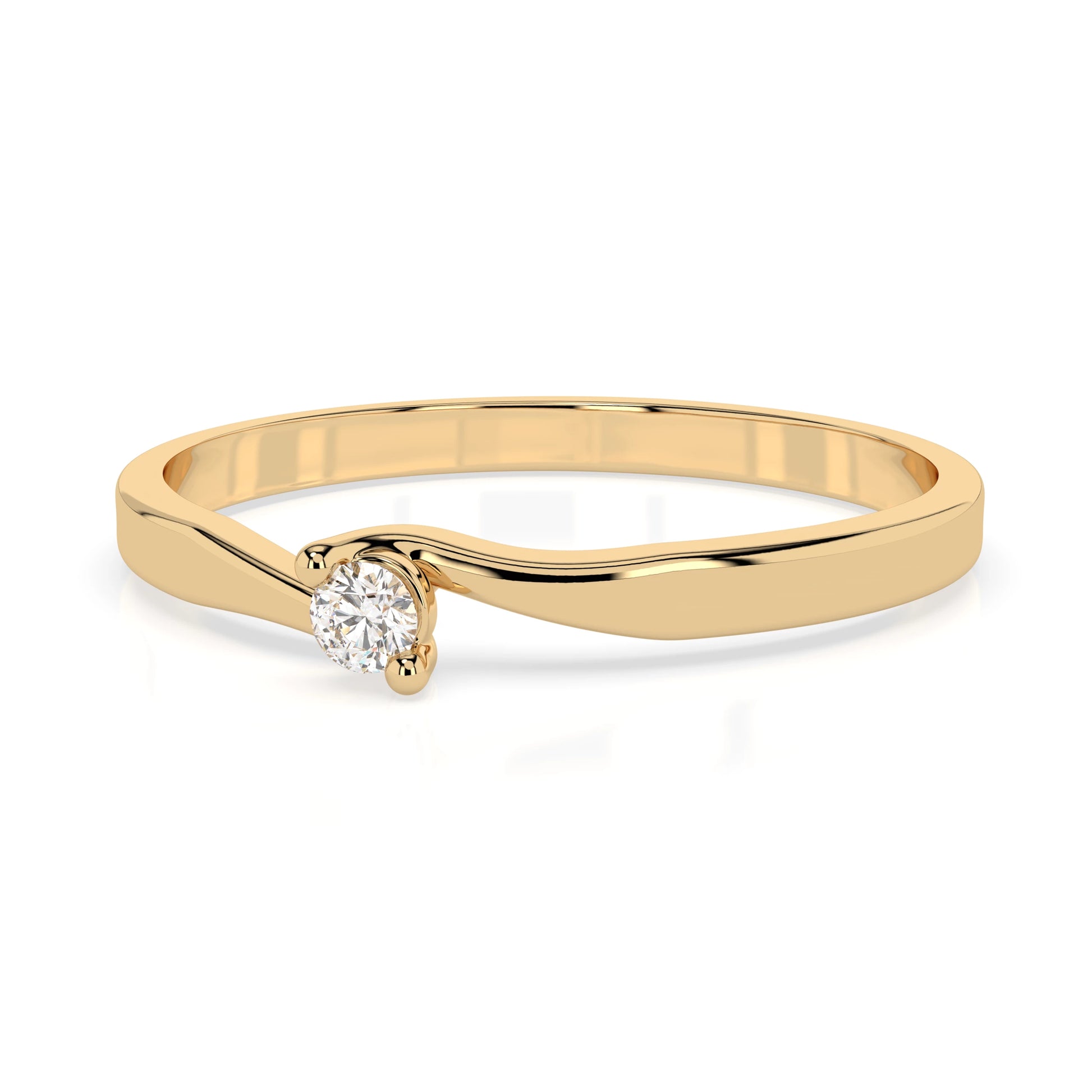 Solitaire Ring (Round), 0.04 ct — 101-10032(2.2)