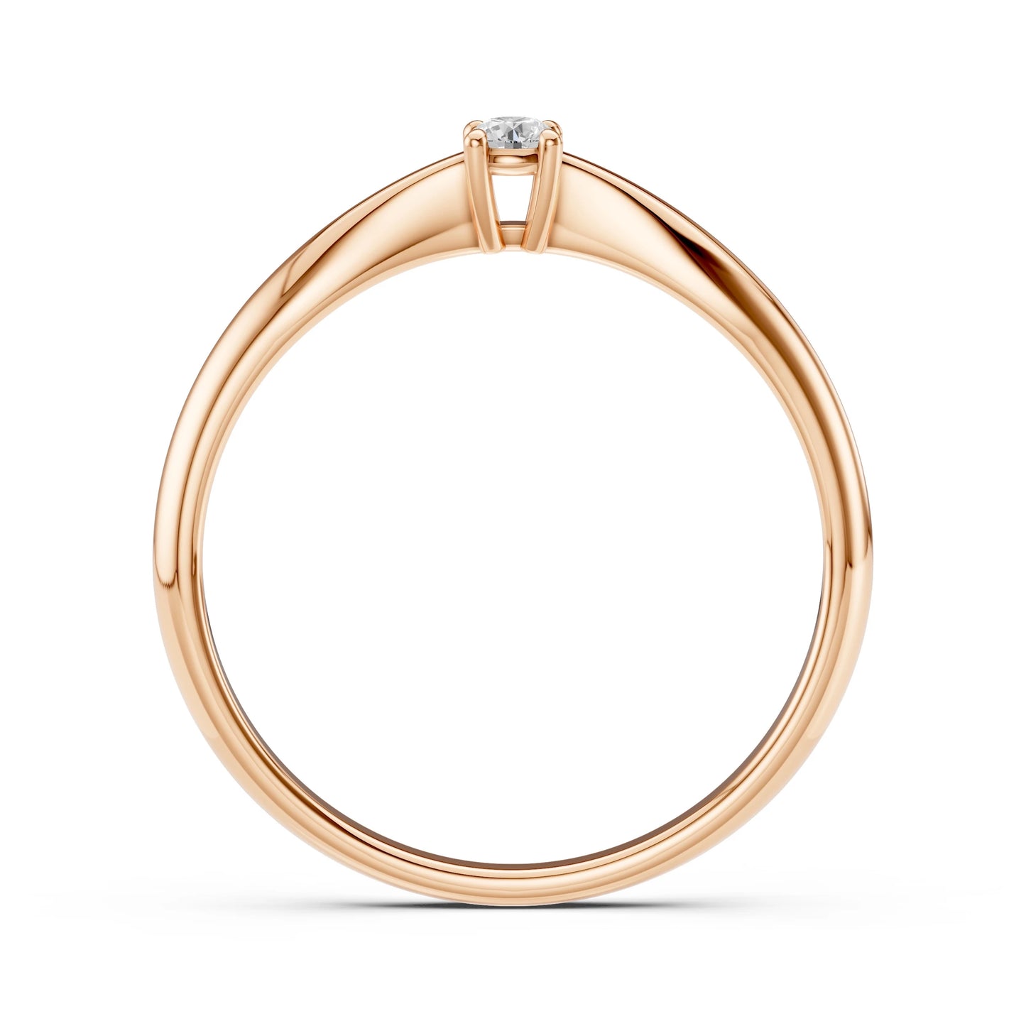 Solitaire Ring (Round), 0.06 ct — 101-10021(2.5)