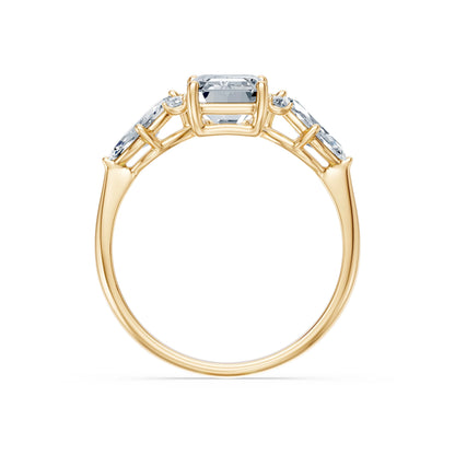Emerald Lab Grown Diamond Side Stone Eternity Ring 2.0ct by Qutahia Jewellery