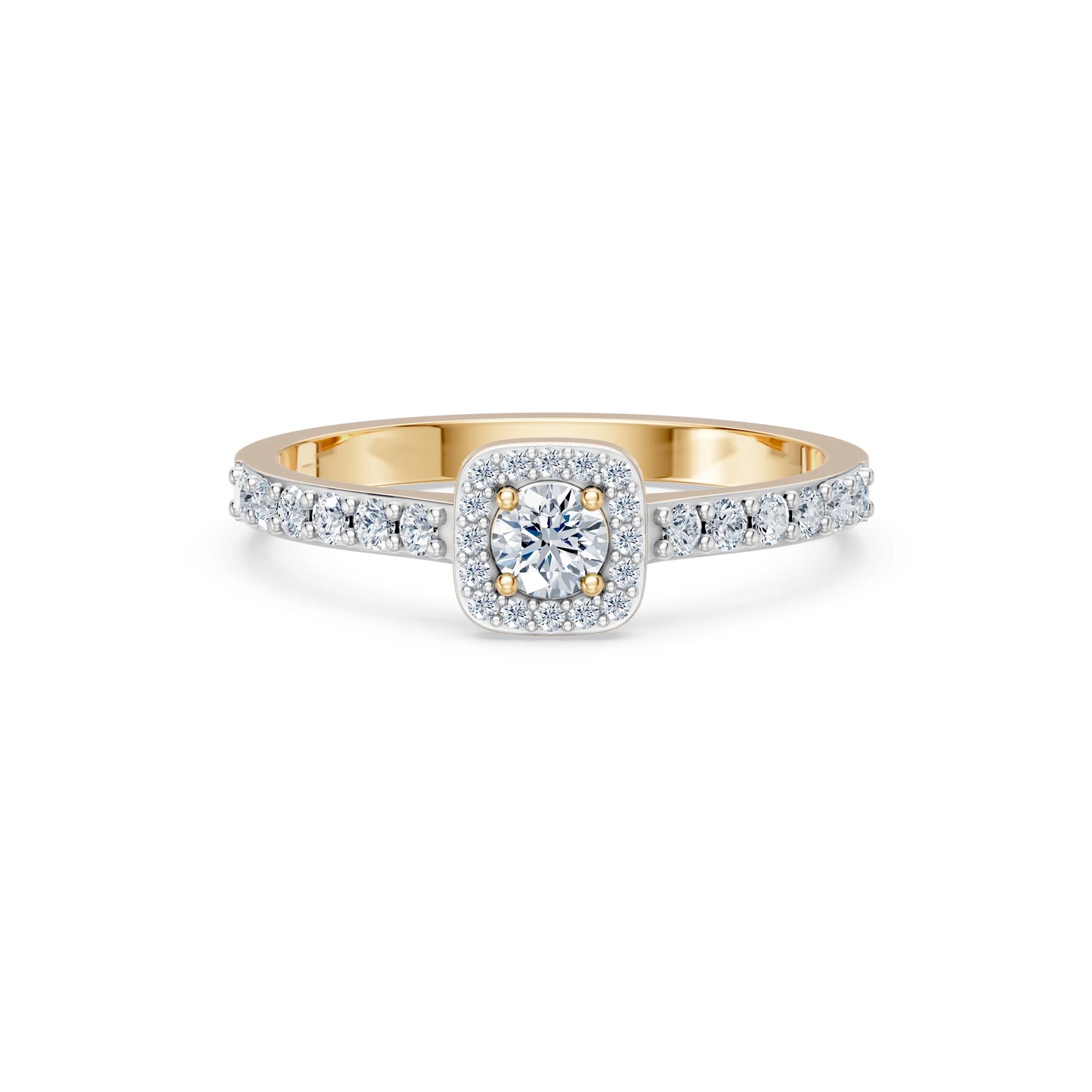 Round Brilliant Diamond Micro Pave Eternity Ring 0.2ct by Qutahia Jewellery