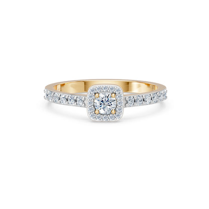 Round Brilliant Diamond Micro Pave Eternity Ring 0.2ct by Qutahia Jewellery