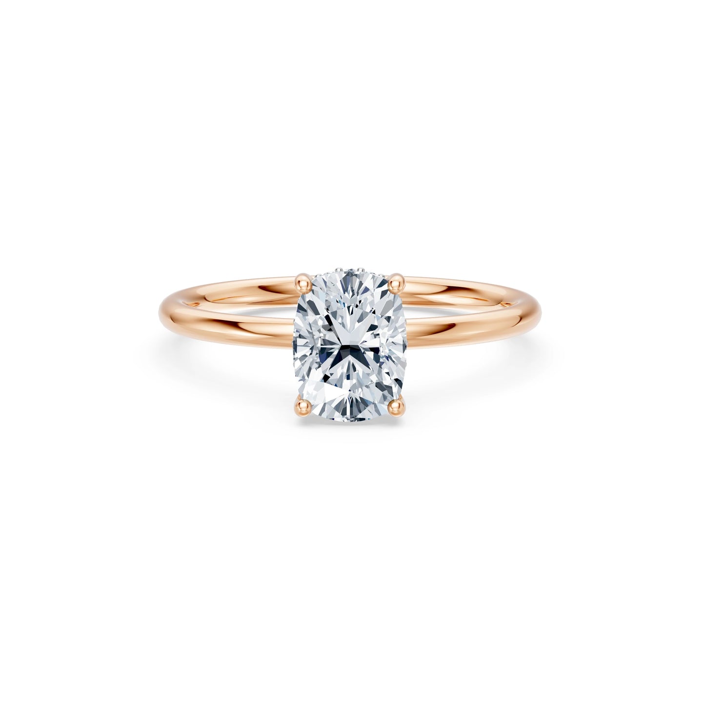 Cushion Lab Grown Diamond Micro Pave Engagement Ring 1.5ct by Qutahia Jewellery