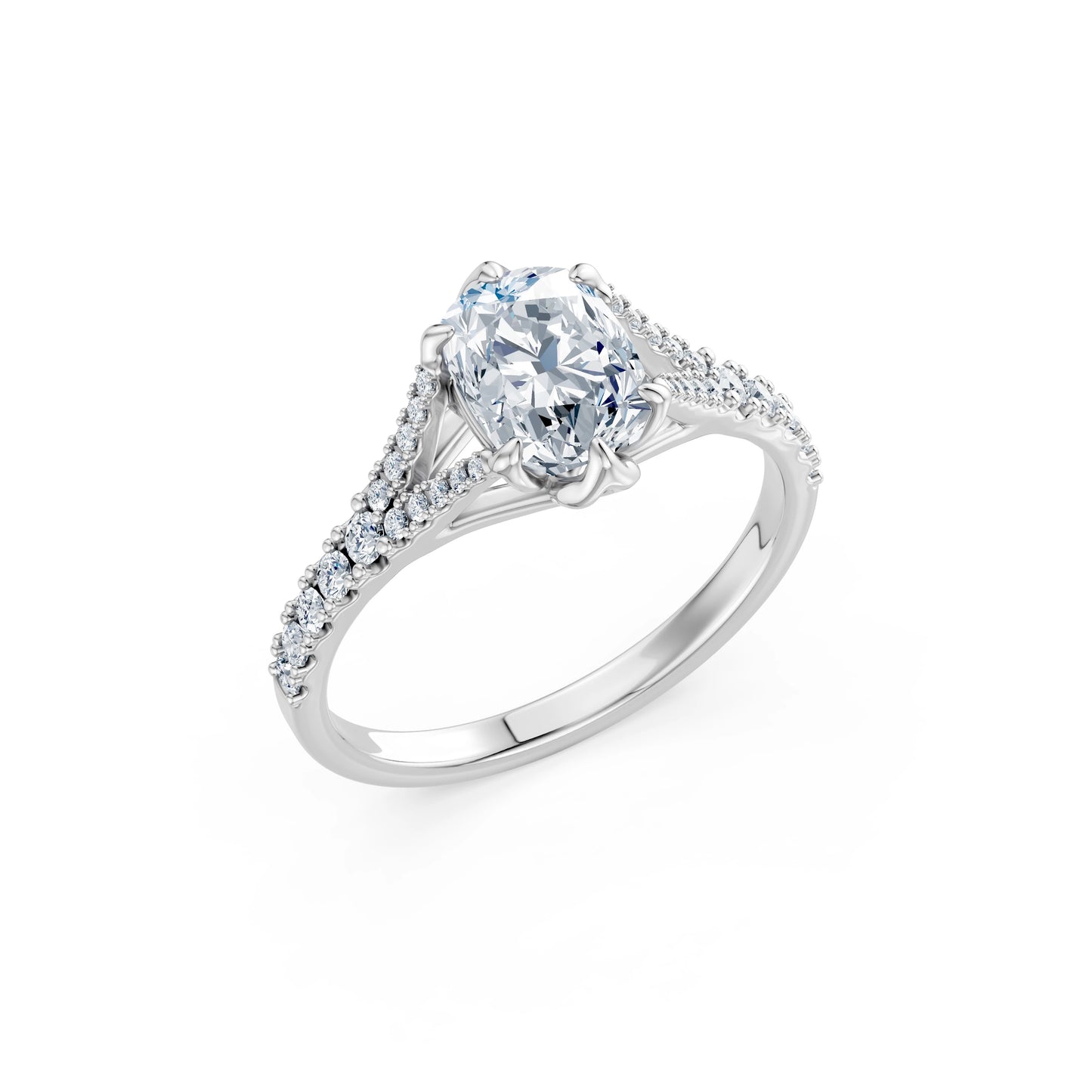 Cushion Lab Grown Diamond Micro Pave Eternity Ring 1.5ct by Qutahia Jewellery