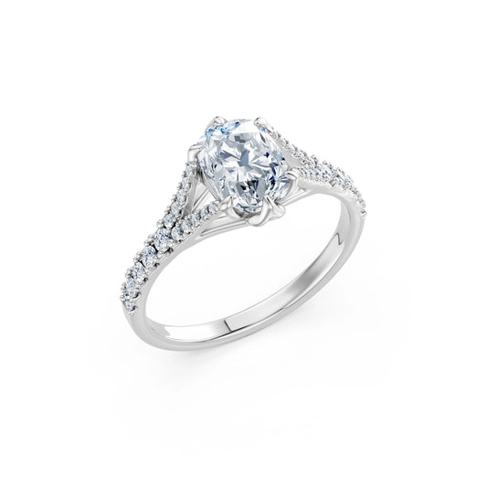 Cushion Lab Grown Diamond Micro Pave Eternity Ring 1.5ct by Qutahia Jewellery