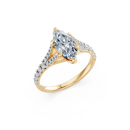 Marquise Lab Grown Diamond Micro Pave Eternity Ring 1.5ct by Qutahia Jewellery