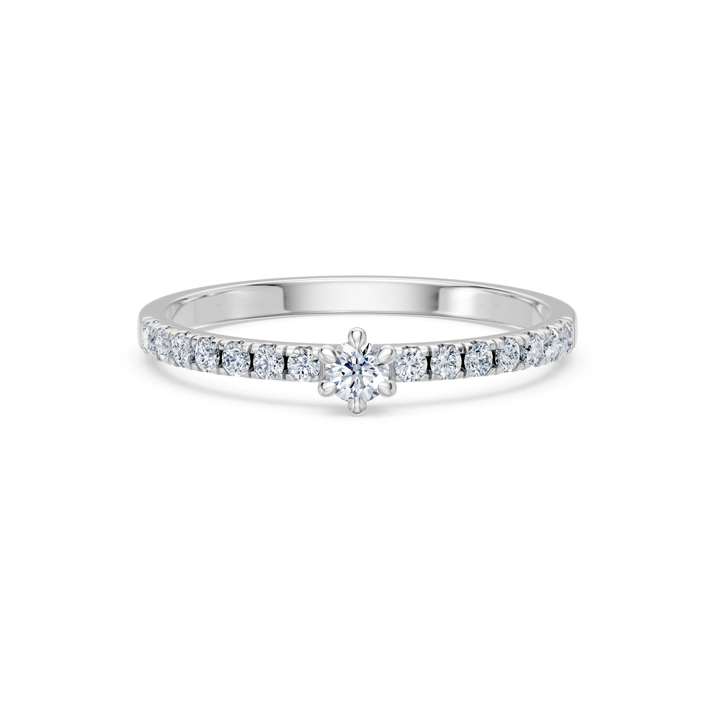 Solitaire Eternity Ring, 0.09 ct — 101-10126/3(2.8)