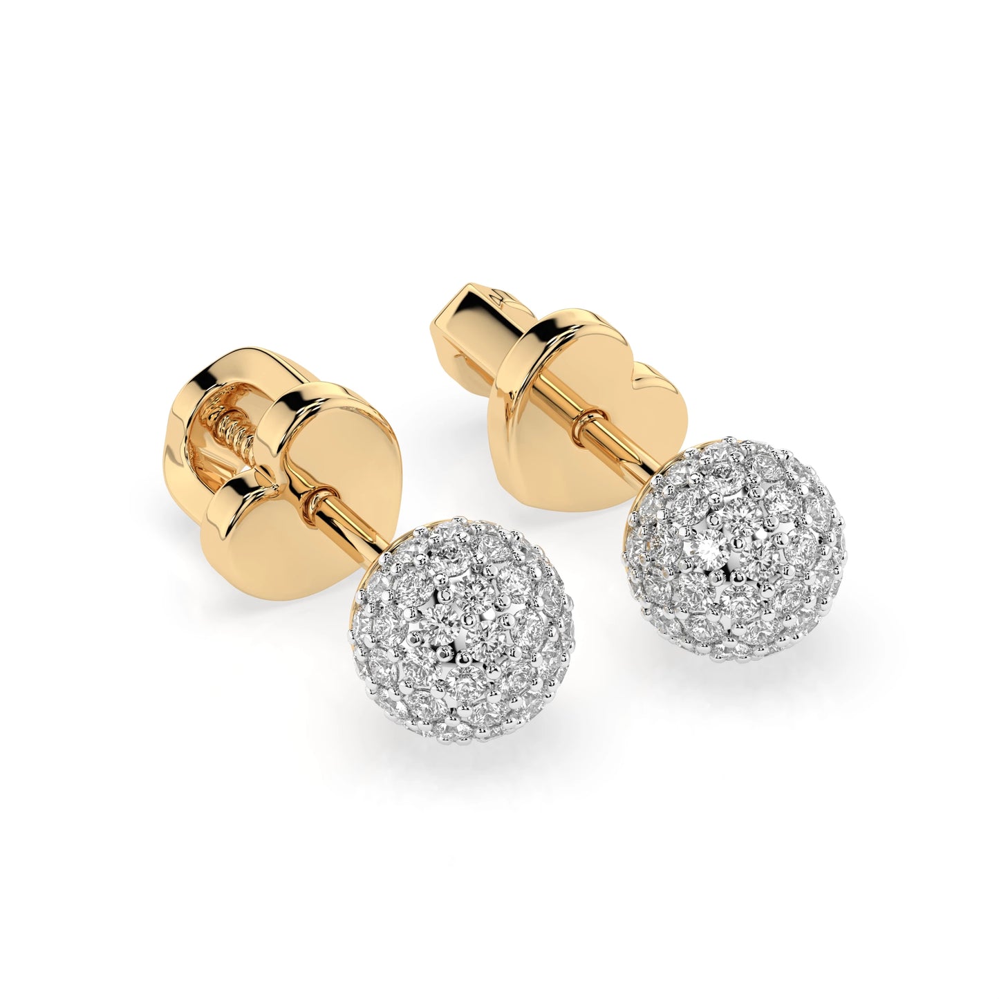 Illusion Earring (Round), 0.46 ct — 102-10090