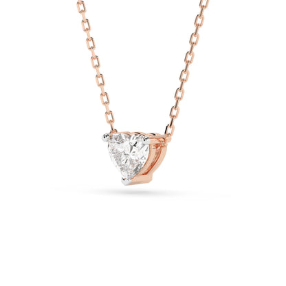Solitaire Necklace (Heart), 0.3 ct — 104-10066(0.30)HRT