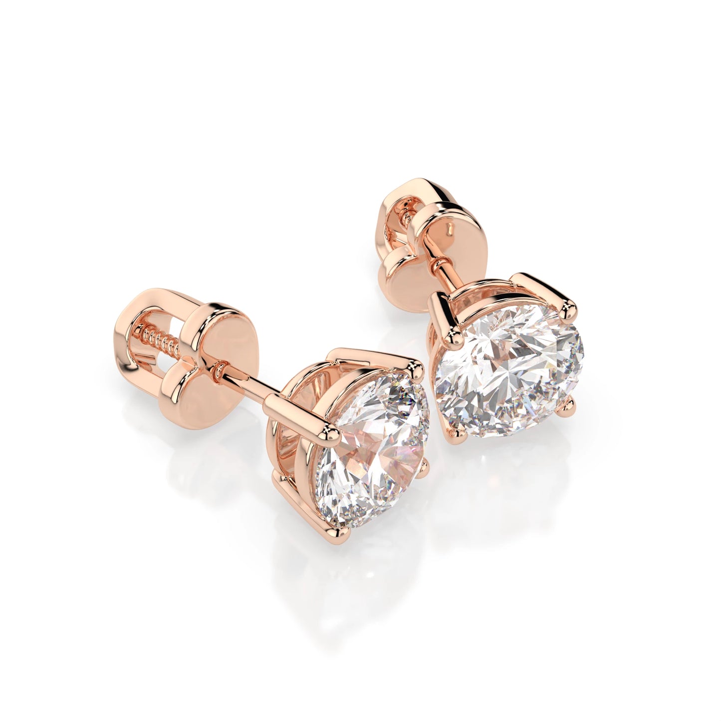 Solitaire Butterfly Earring (Round), 2.0 ct — 102-10012/1(6.5)