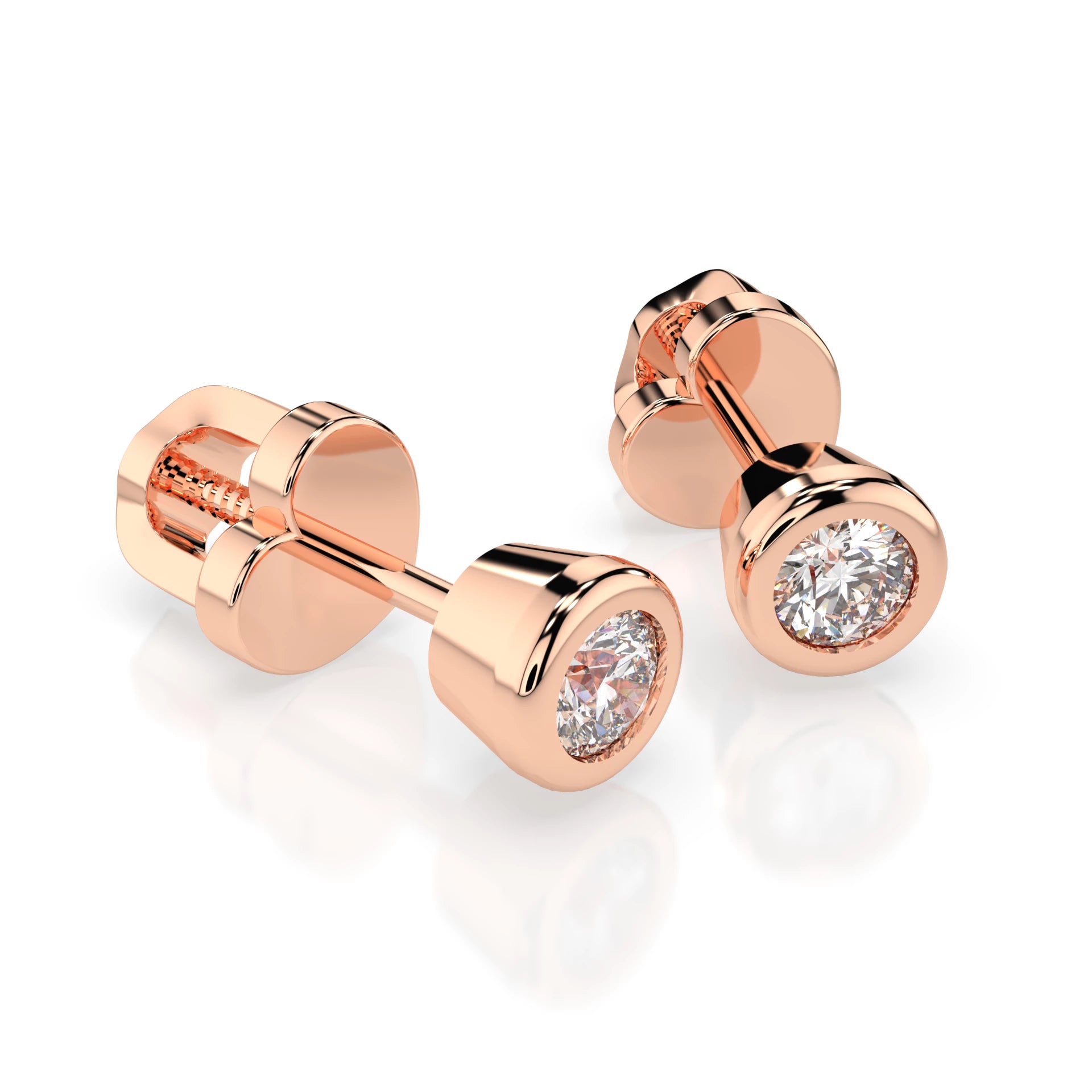 Solitaire Butterfly Earring (Round), 0.3 ct — 102-10010(3.4)
