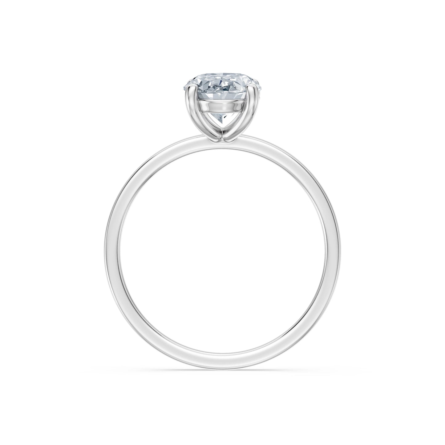 Oval Lab Grown Diamond Solitaire Engagement Ring 1.5ct by Qutahia Jewellery