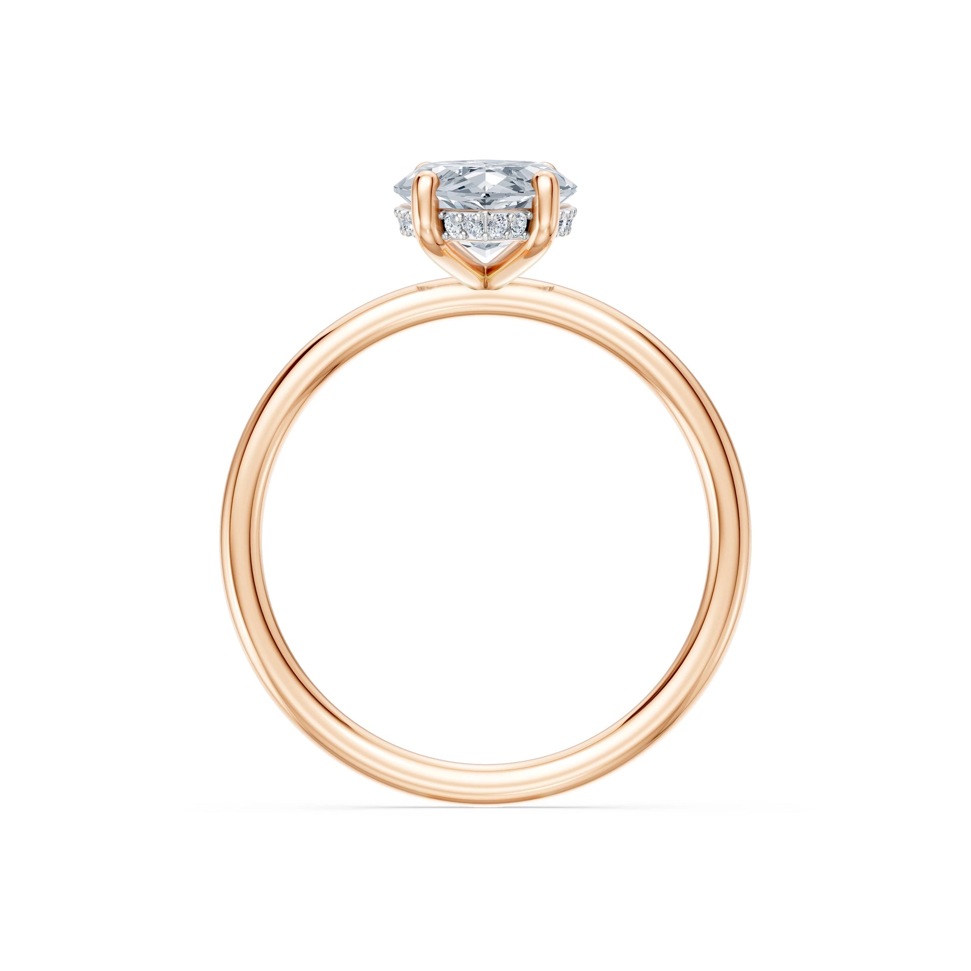 Marquise Lab Grown Diamond Micro Pave Engagement Ring 2.0ct by Qutahia Jewellery
