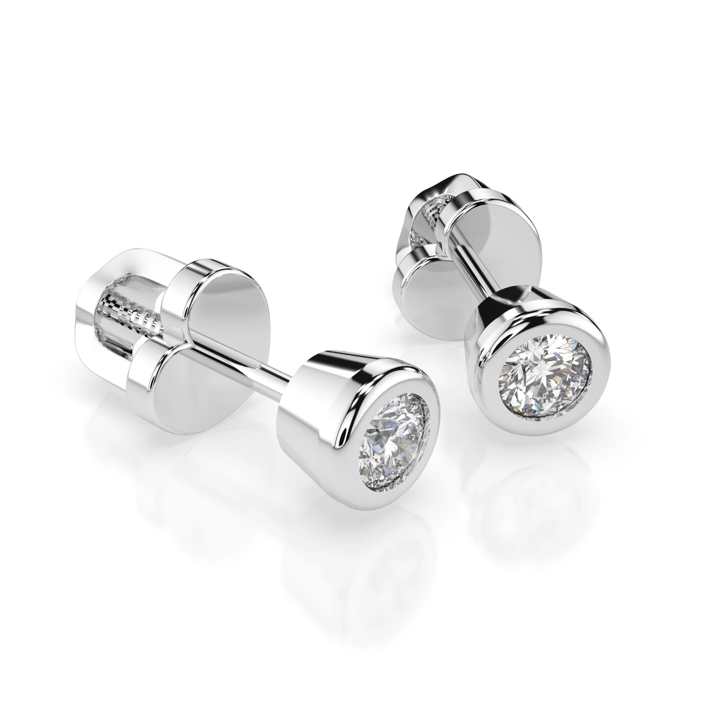 Solitaire Butterfly Earring (Round), 0.3 ct — 102-10010(3.4)