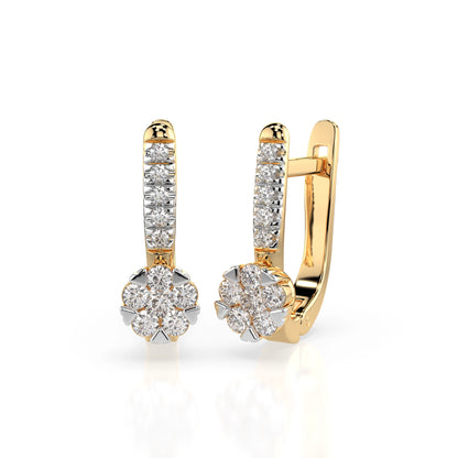Illusion Earring (Round), 0.06 ct — 102-10015/4(2.0)