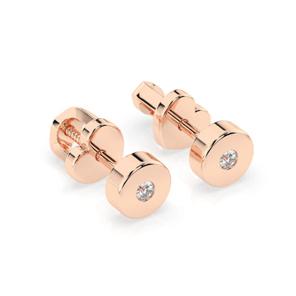 Solitaire Butterfly Earring (Round), 0.04 ct — 102-10050
